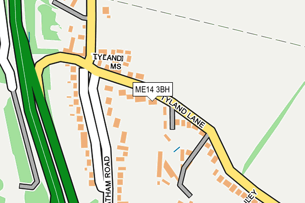 ME14 3BH map - OS OpenMap – Local (Ordnance Survey)