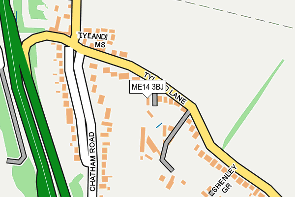 ME14 3BJ map - OS OpenMap – Local (Ordnance Survey)
