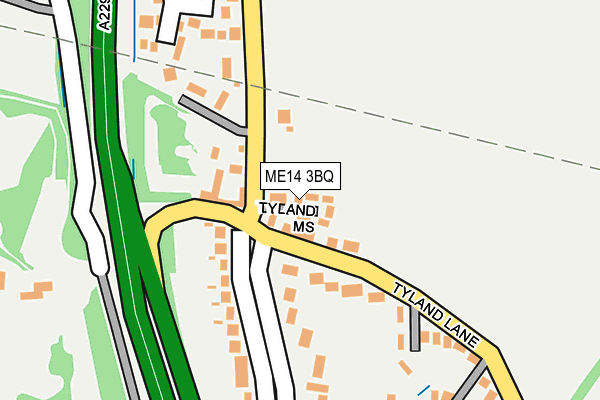 ME14 3BQ map - OS OpenMap – Local (Ordnance Survey)