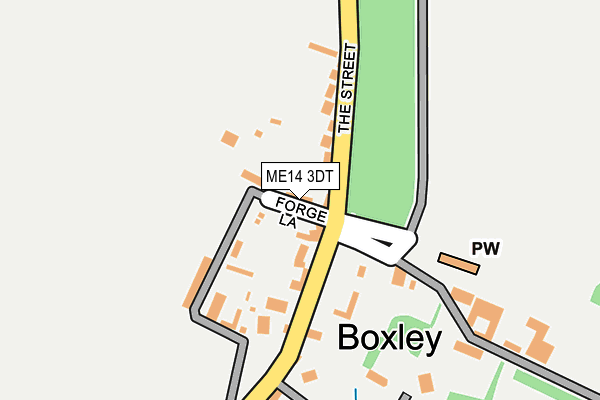 ME14 3DT map - OS OpenMap – Local (Ordnance Survey)