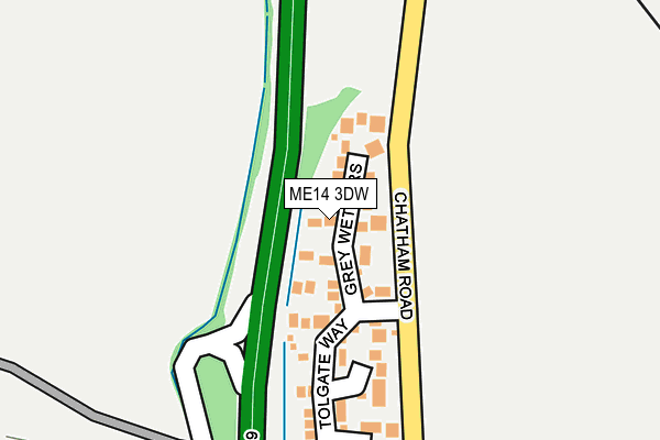 ME14 3DW map - OS OpenMap – Local (Ordnance Survey)