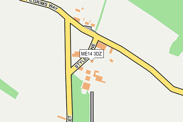 ME14 3DZ map - OS OpenMap – Local (Ordnance Survey)