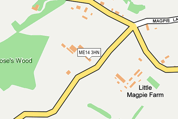 ME14 3HN map - OS OpenMap – Local (Ordnance Survey)