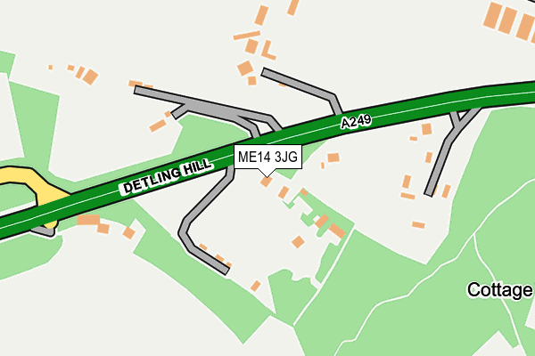 ME14 3JG map - OS OpenMap – Local (Ordnance Survey)