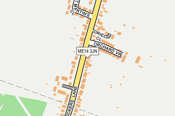 ME14 3JN map - OS OpenMap – Local (Ordnance Survey)