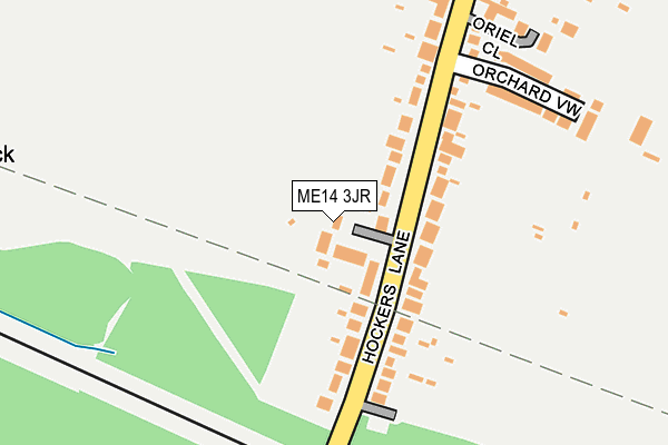 ME14 3JR map - OS OpenMap – Local (Ordnance Survey)