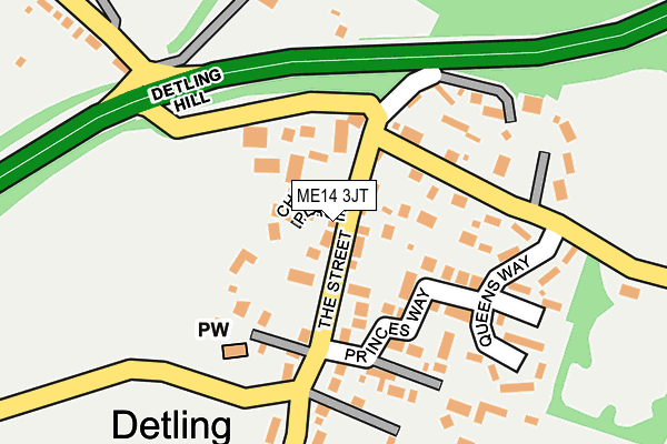 ME14 3JT map - OS OpenMap – Local (Ordnance Survey)