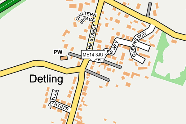 Map of DETLING COMMUNITY INTEREST COMPANY at local scale