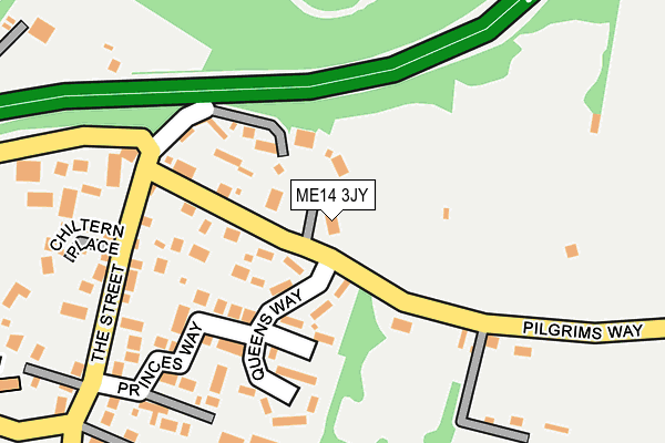 ME14 3JY map - OS OpenMap – Local (Ordnance Survey)