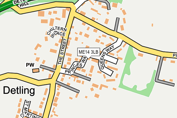 ME14 3LB map - OS OpenMap – Local (Ordnance Survey)
