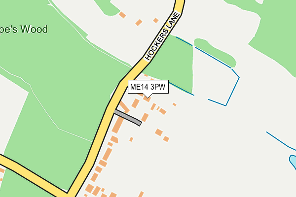 ME14 3PW map - OS OpenMap – Local (Ordnance Survey)