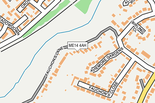 ME14 4AH map - OS OpenMap – Local (Ordnance Survey)