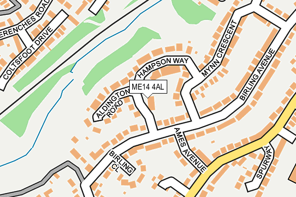 ME14 4AL map - OS OpenMap – Local (Ordnance Survey)