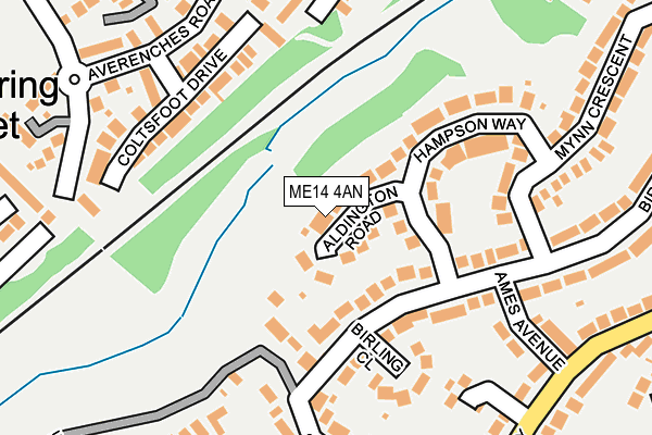 ME14 4AN map - OS OpenMap – Local (Ordnance Survey)