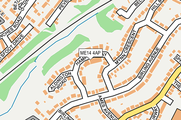 ME14 4AP map - OS OpenMap – Local (Ordnance Survey)