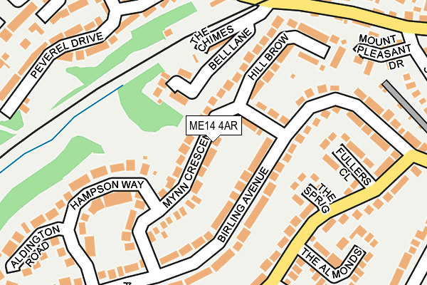 ME14 4AR map - OS OpenMap – Local (Ordnance Survey)