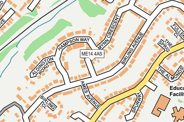 ME14 4AS map - OS OpenMap – Local (Ordnance Survey)