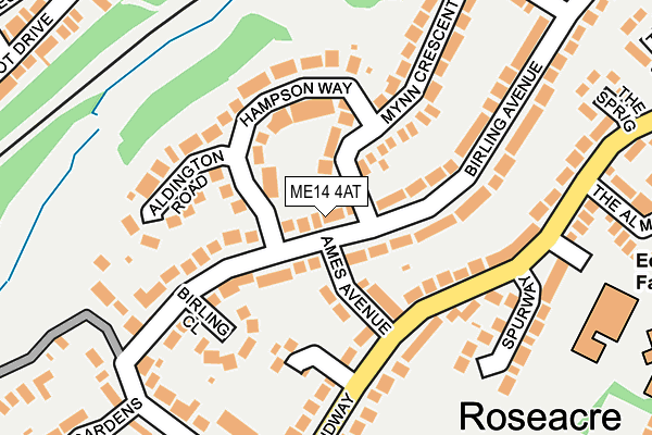 ME14 4AT map - OS OpenMap – Local (Ordnance Survey)