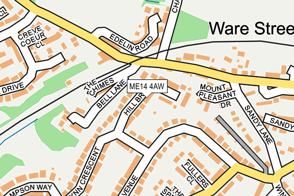 ME14 4AW map - OS OpenMap – Local (Ordnance Survey)