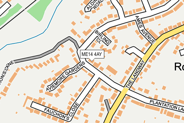ME14 4AY map - OS OpenMap – Local (Ordnance Survey)