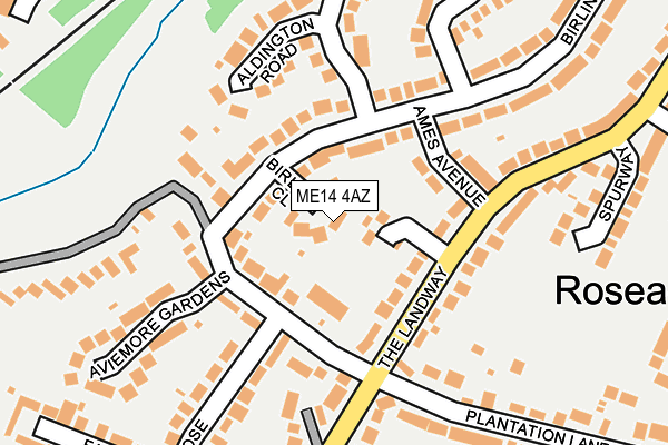 ME14 4AZ map - OS OpenMap – Local (Ordnance Survey)