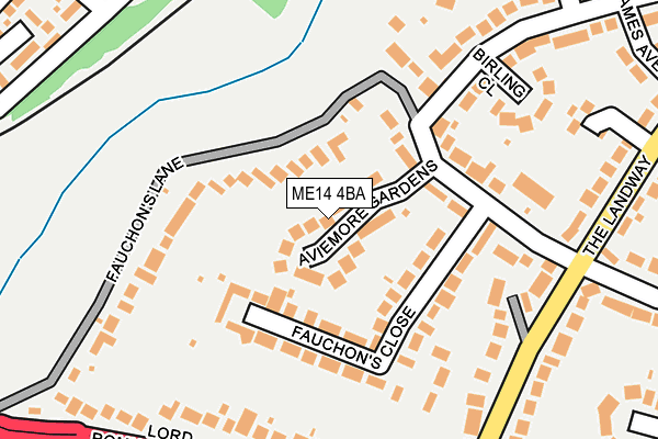 ME14 4BA map - OS OpenMap – Local (Ordnance Survey)