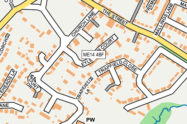 ME14 4BF map - OS OpenMap – Local (Ordnance Survey)