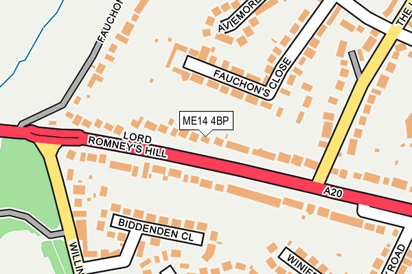 ME14 4BP map - OS OpenMap – Local (Ordnance Survey)