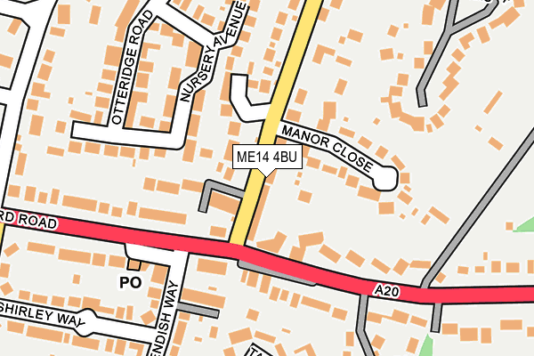 ME14 4BU map - OS OpenMap – Local (Ordnance Survey)
