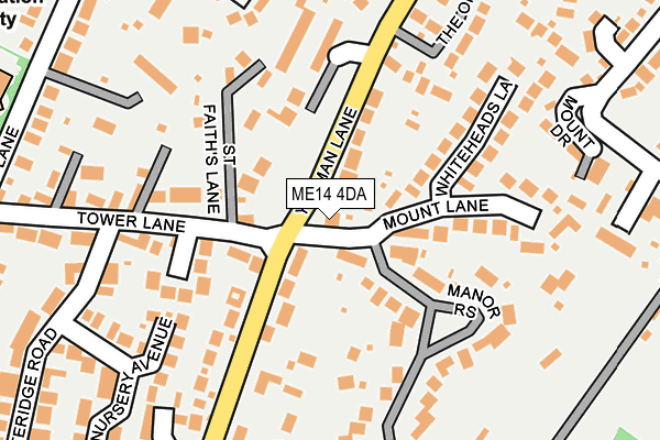 ME14 4DA map - OS OpenMap – Local (Ordnance Survey)
