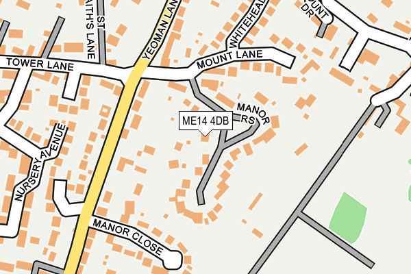 ME14 4DB map - OS OpenMap – Local (Ordnance Survey)