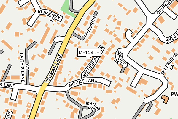 ME14 4DE map - OS OpenMap – Local (Ordnance Survey)