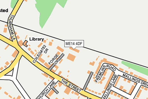 ME14 4DF map - OS OpenMap – Local (Ordnance Survey)