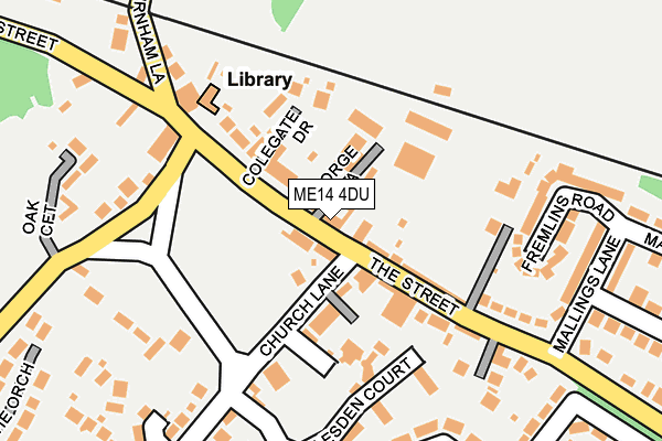 ME14 4DU map - OS OpenMap – Local (Ordnance Survey)