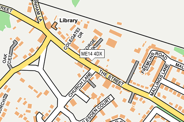 ME14 4DX map - OS OpenMap – Local (Ordnance Survey)