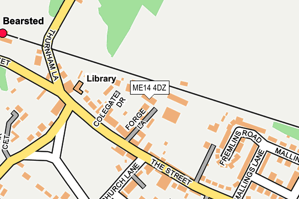 ME14 4DZ map - OS OpenMap – Local (Ordnance Survey)