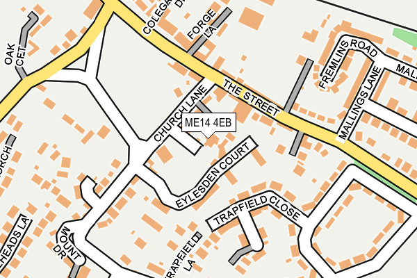 ME14 4EB map - OS OpenMap – Local (Ordnance Survey)