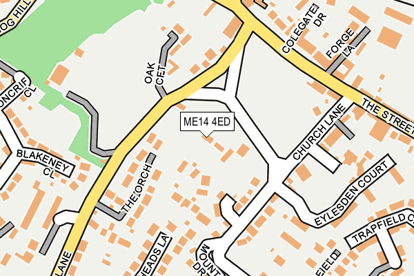 ME14 4ED map - OS OpenMap – Local (Ordnance Survey)