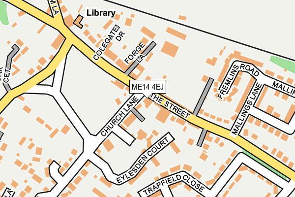 ME14 4EJ map - OS OpenMap – Local (Ordnance Survey)