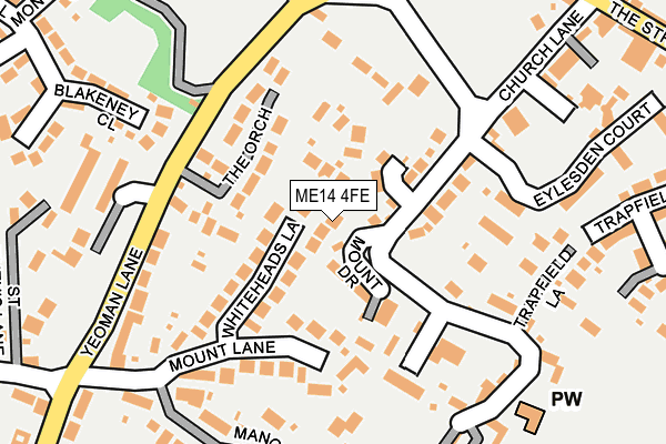 ME14 4FE map - OS OpenMap – Local (Ordnance Survey)