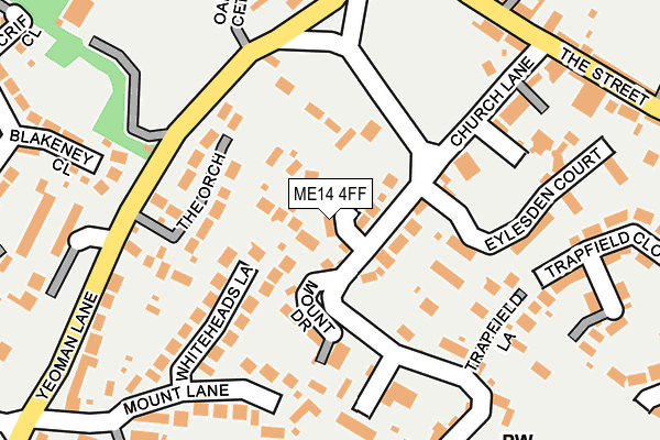 ME14 4FF map - OS OpenMap – Local (Ordnance Survey)