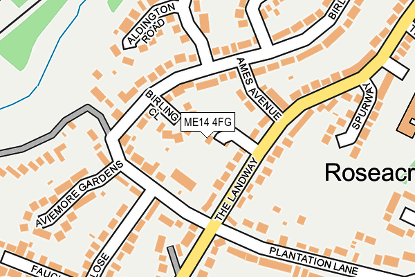 ME14 4FG map - OS OpenMap – Local (Ordnance Survey)