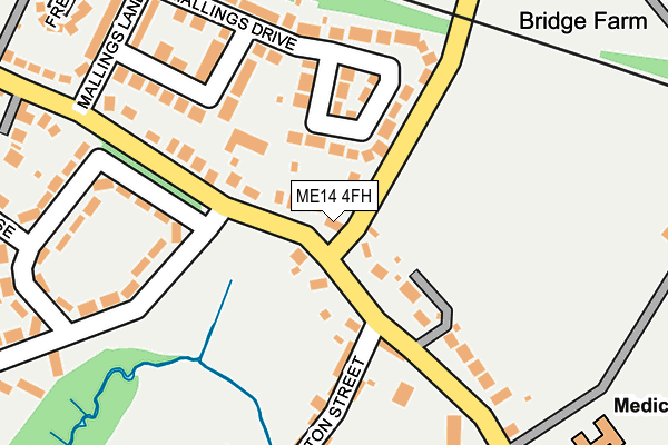 ME14 4FH map - OS OpenMap – Local (Ordnance Survey)