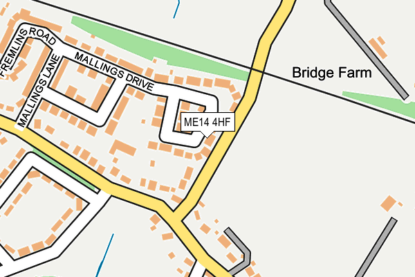 ME14 4HF map - OS OpenMap – Local (Ordnance Survey)