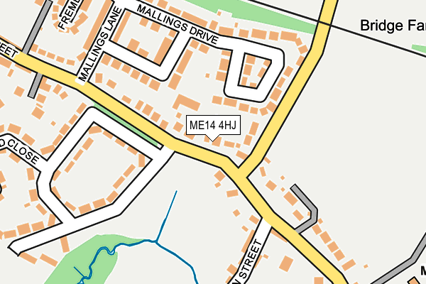 ME14 4HJ map - OS OpenMap – Local (Ordnance Survey)
