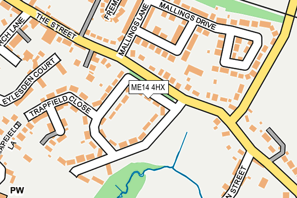 ME14 4HX map - OS OpenMap – Local (Ordnance Survey)