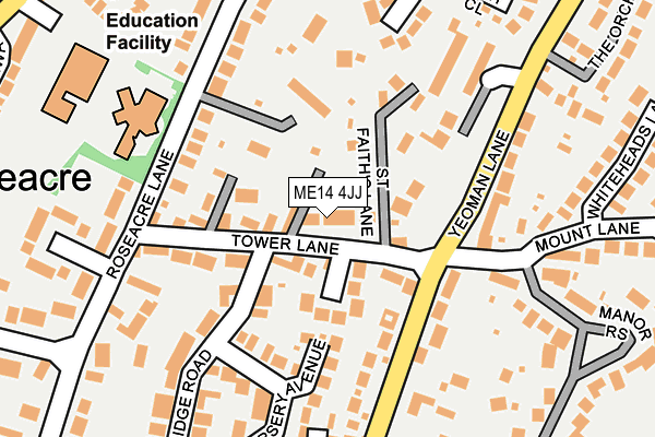 ME14 4JJ map - OS OpenMap – Local (Ordnance Survey)