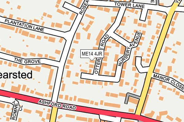 ME14 4JR map - OS OpenMap – Local (Ordnance Survey)