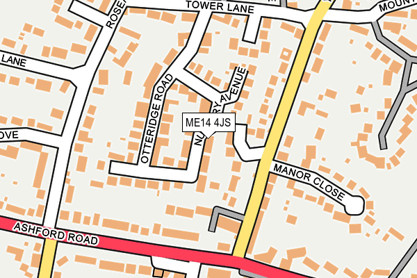 ME14 4JS map - OS OpenMap – Local (Ordnance Survey)