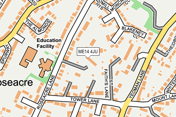 ME14 4JU map - OS OpenMap – Local (Ordnance Survey)